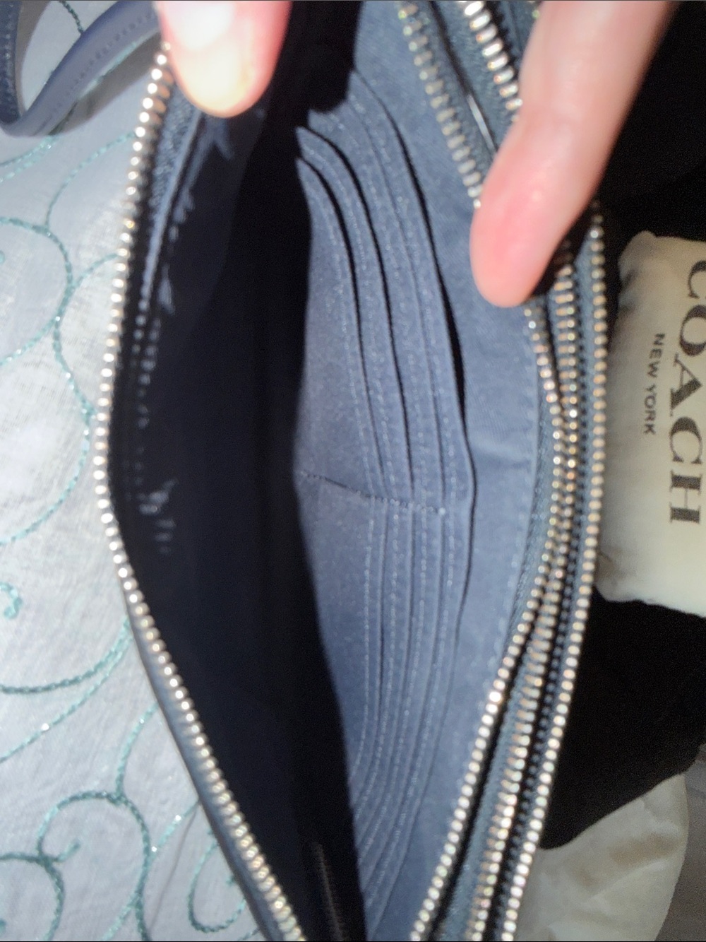 Coach Snowflake Double Zip Clutch/Wristlet - Picture 10 of 11